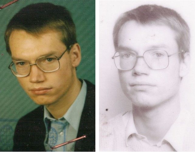 Photos Studentenzeit
      Ruhr-Universität Bochum; links Studentenausweis v. 1988, rechts
      Bibliotheksausweis v. 1989